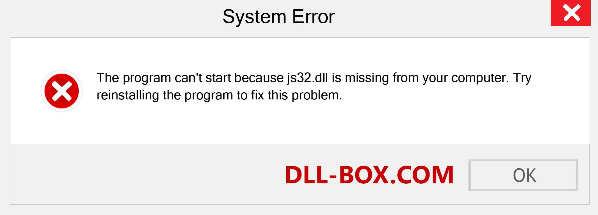  js32.dll file is missing?. Download for Windows 7, 8, 10 - Fix  js32 dll Missing Error on Windows, photos, images